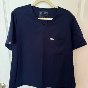 FIGS Navy Catarina Scrub Top